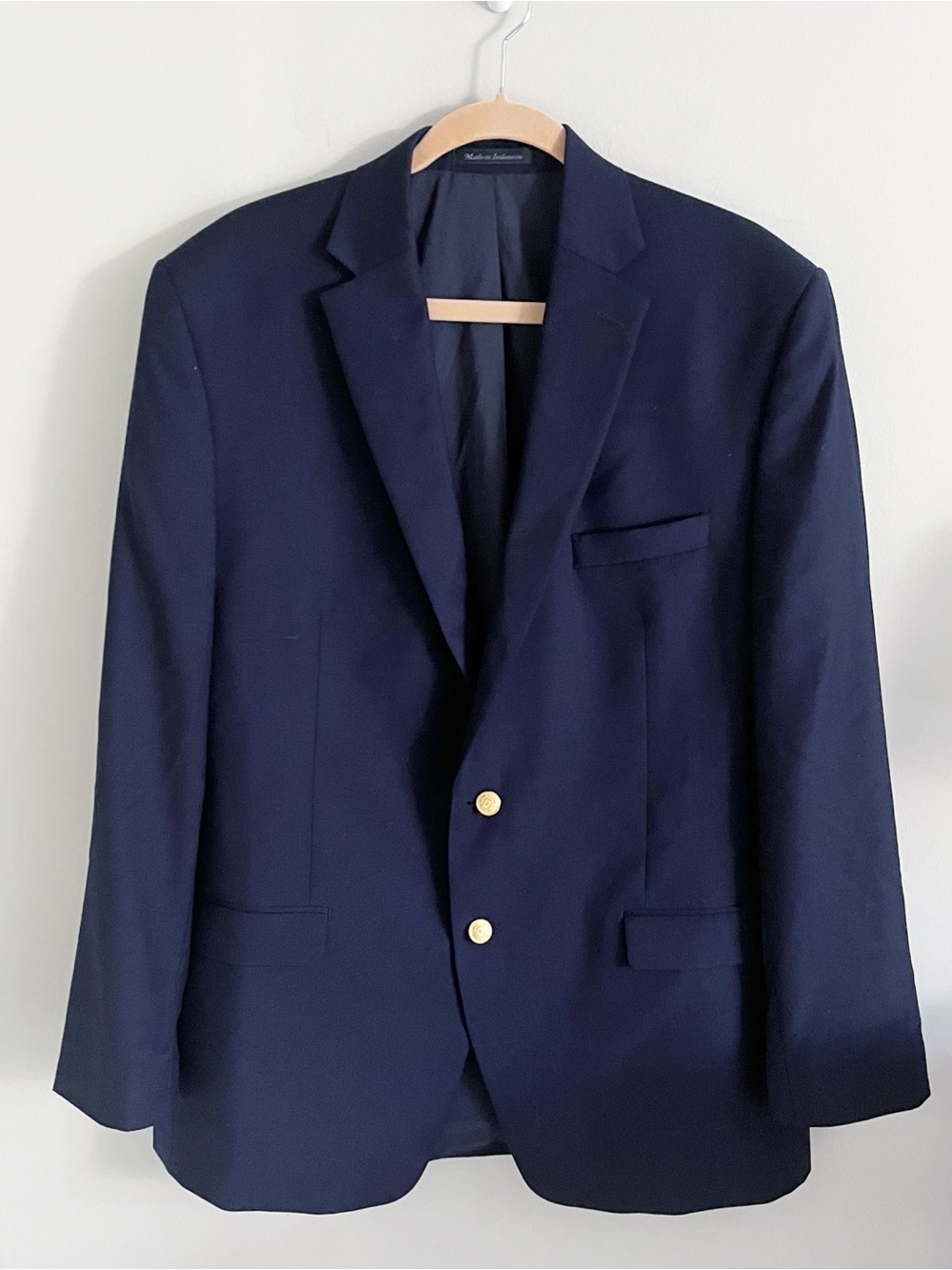 Lauren RL navy blue wool blazer with gold buttons